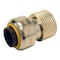 Apollo 1/4 in. (3/8 in. O.D.) Chromed Brass Push-To-Connect x 3/8 in. Compression Stop Valve Connector FSBFAU1438 - alternate 3